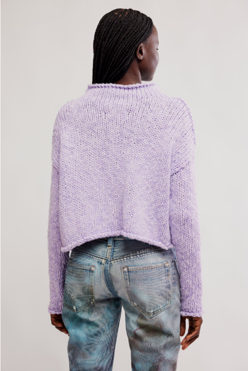 Opal Sweater in Purple Satin