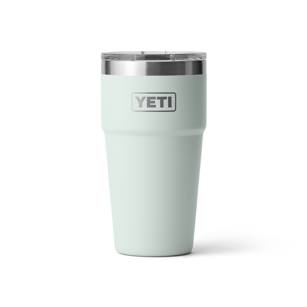 YETI tumbler with a light blue color on a white background