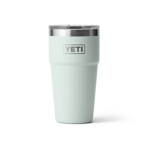 YETI tumbler with a light blue color on a white background