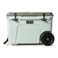 YETI cooler with wheels on a white background