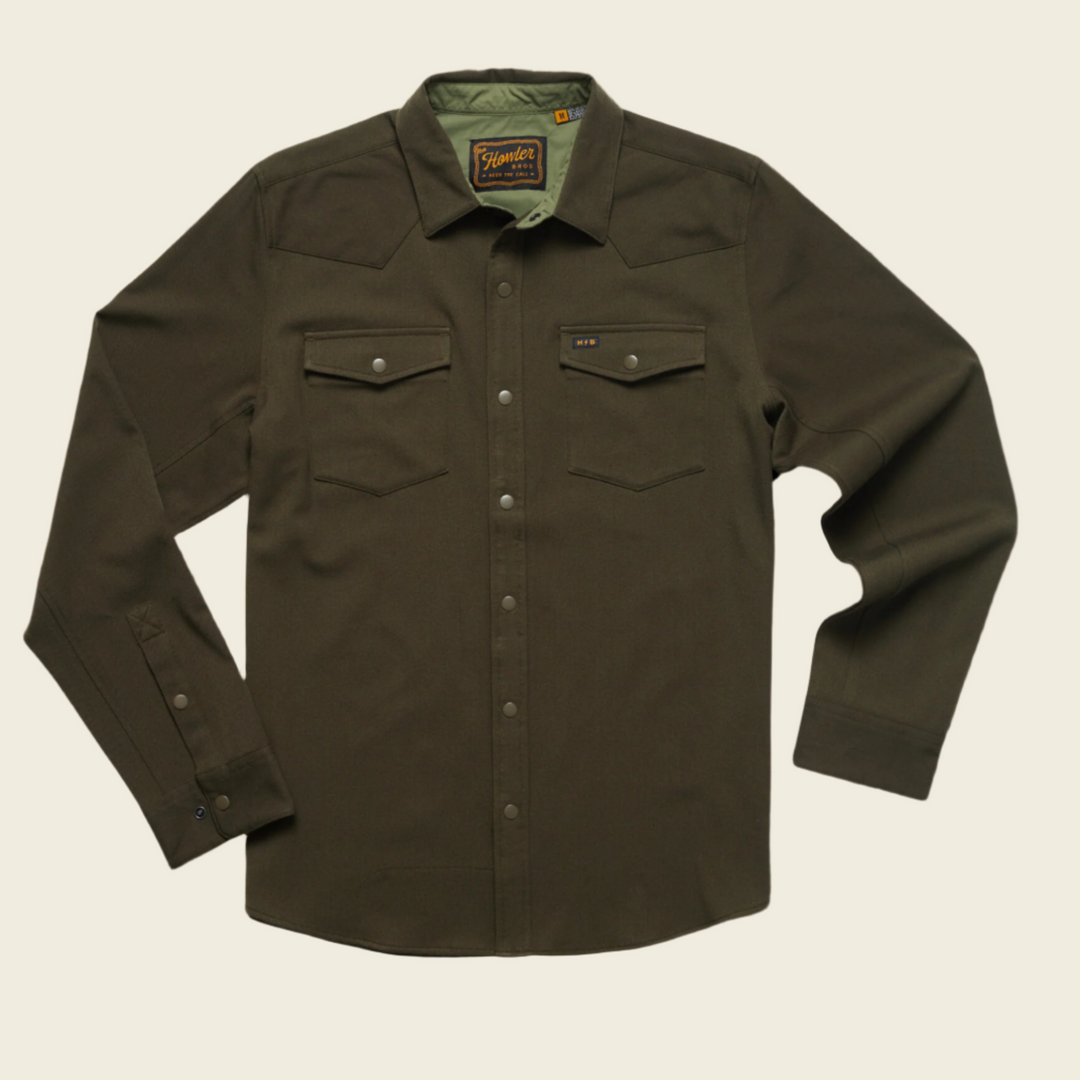 Howler Bros Stockman Stretch Snapshirt Deep Woods