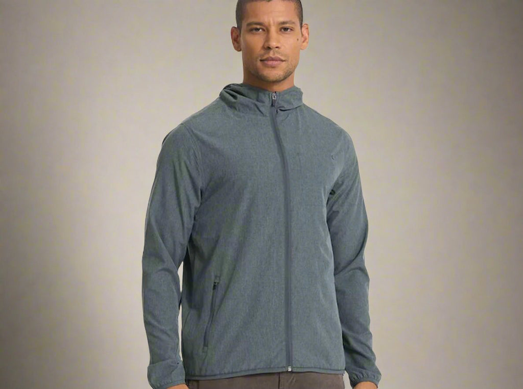 Vuori Men's Outdoor Trainer Jacket | Smoked Beryl Linen