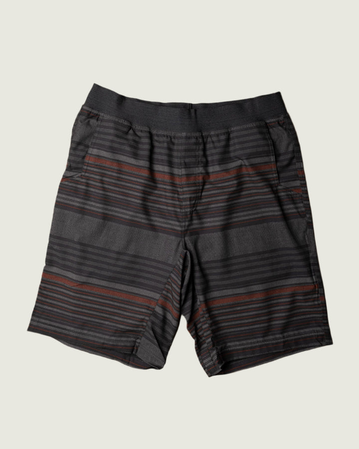 Prana M's Super Mojo Short ll Black Olive Stripe