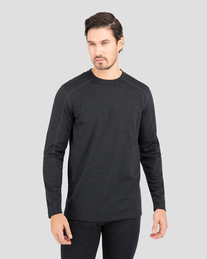 Terramar 3.0 Men's Thermawool Crew Base Layer Smoke Heather