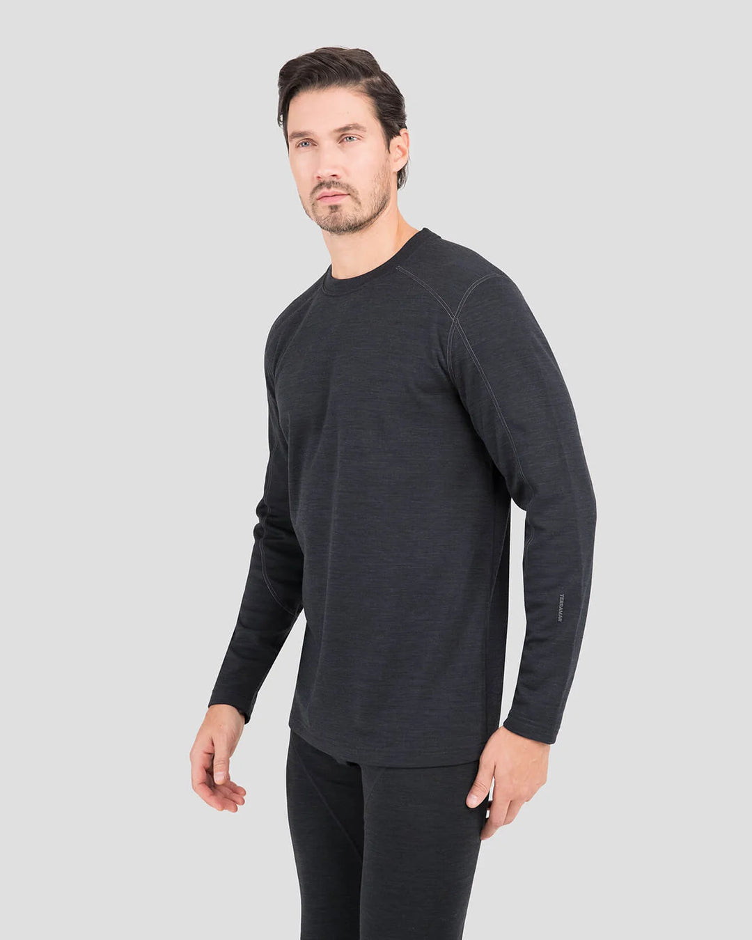 Terramar 3.0 Men's Thermawool Crew Base Layer Smoke Heather