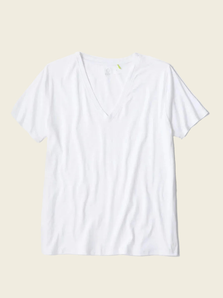 White t-shirt on a light gray background