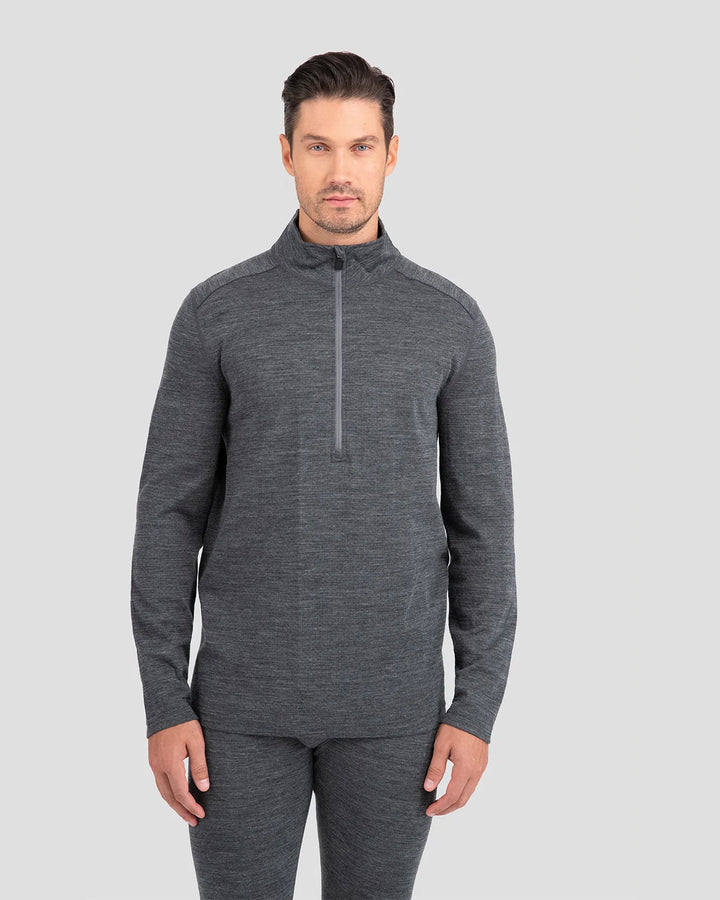 Terramar 2.0 M's Ultra Merino Half Zip Charcoal Heather