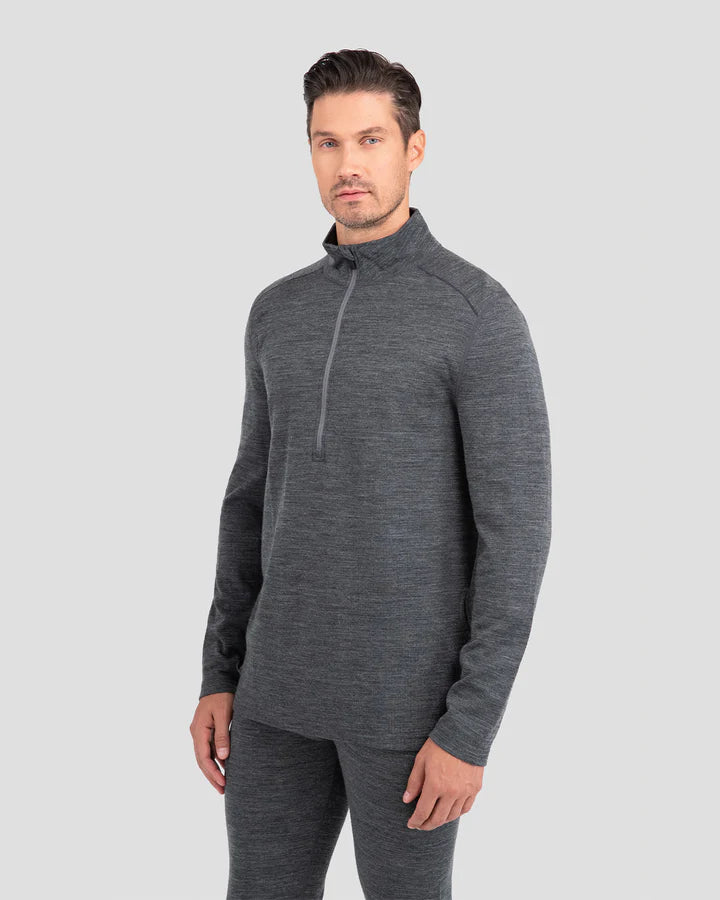Terramar 2.0 M's Ultra Merino Half Zip Charcoal Heather