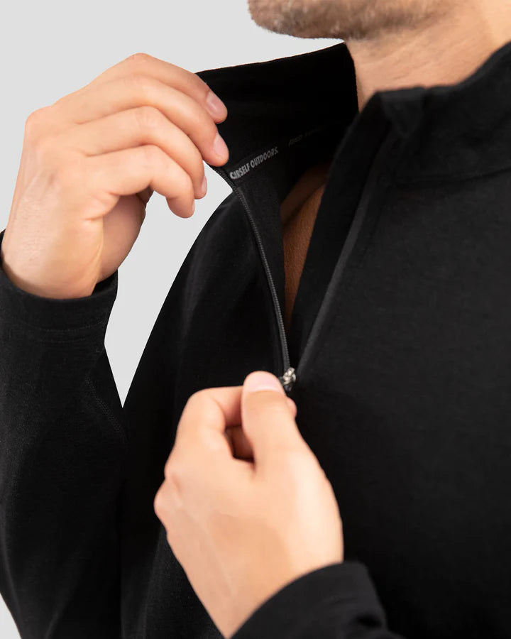 Terramar 2.0 M's Ultra Merino Half Zip Black