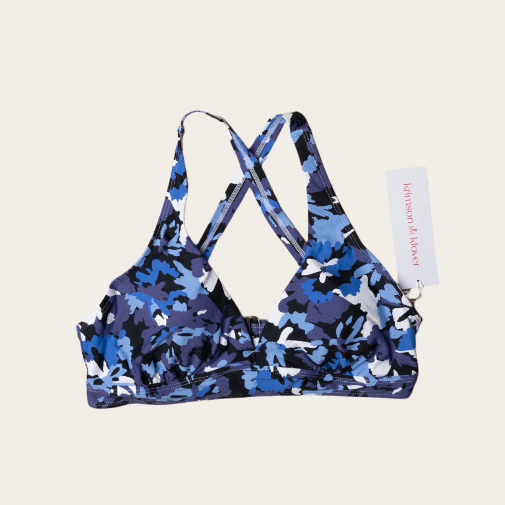 Krimson Klover Tilly Bikini Top Floral S Blue