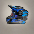 Titan Carbon DL Helmet Glossy Blue Carbon