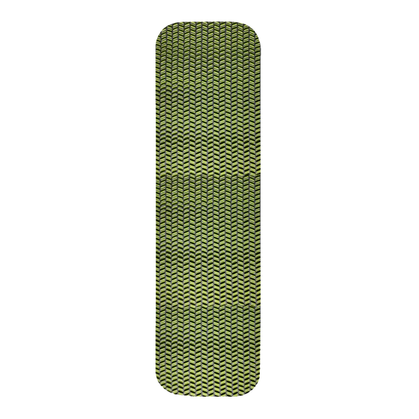 Green textured mat on a white background