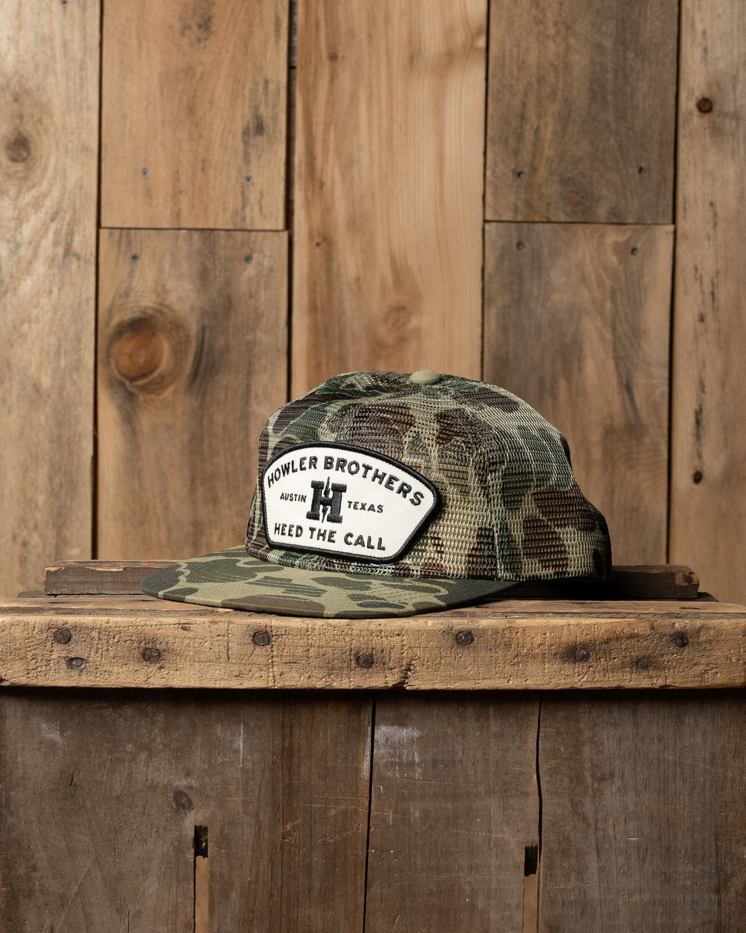 Howler Bros Unstructured Snapback Hat Feedstore Camo