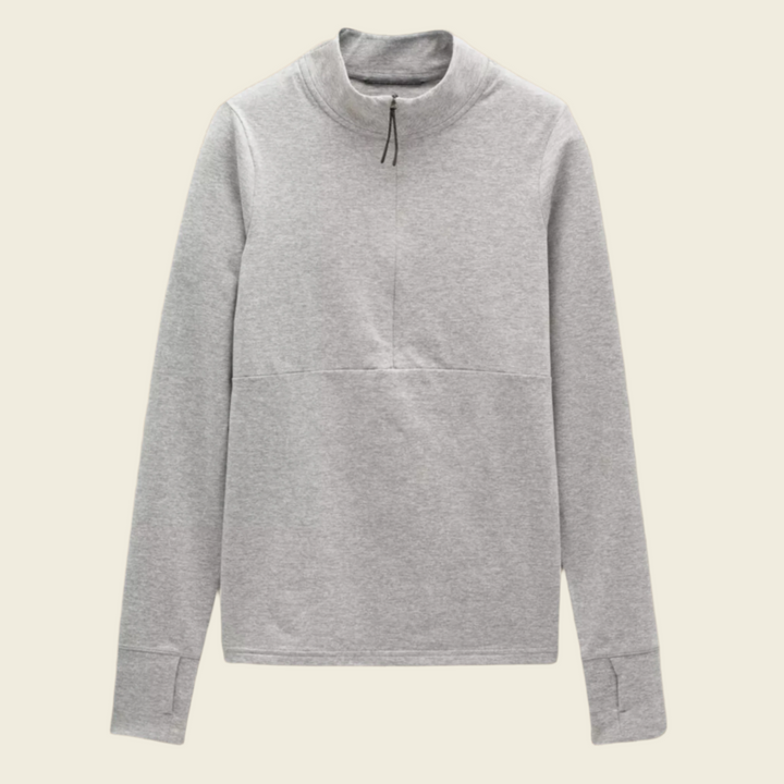 Prana Ice Flow Half Zip Heather Grey