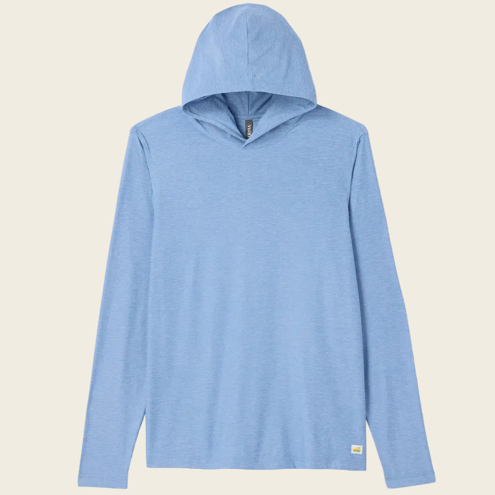 Vuori Strato Tech Hoodie | Isle Blue Heather