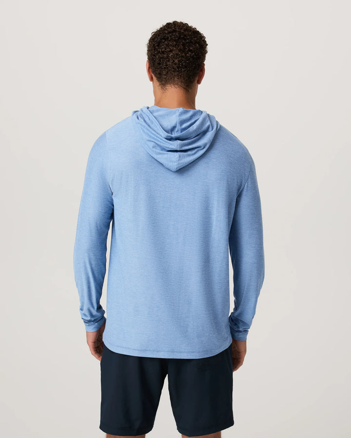 Vuori Strato Tech Hoodie | Isle Blue Heather