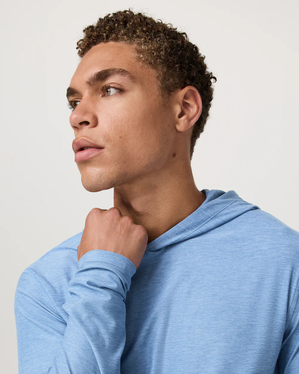 Vuori Strato Tech Hoodie | Isle Blue Heather