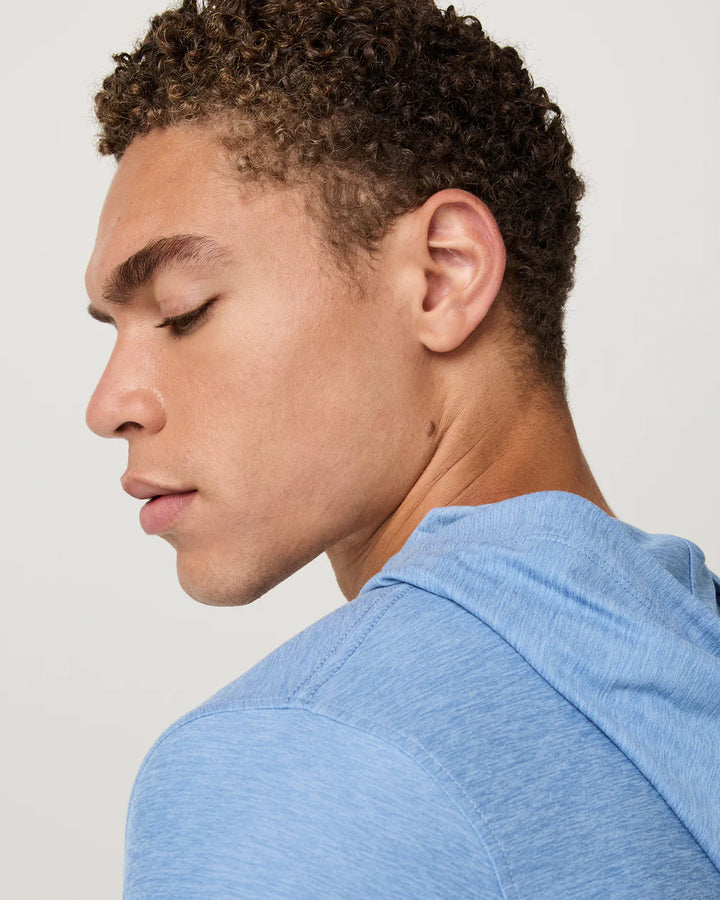 Vuori Strato Tech Hoodie | Isle Blue Heather