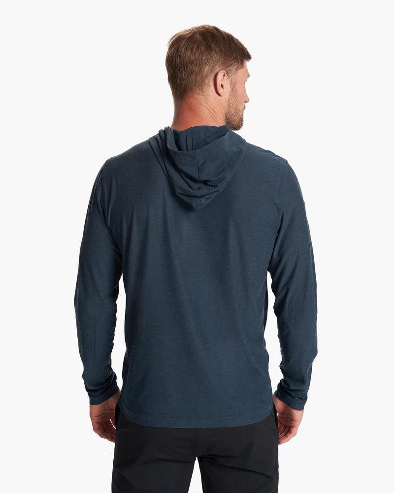 Vuori M's Strato Tech Hoodie | Navy Heather 