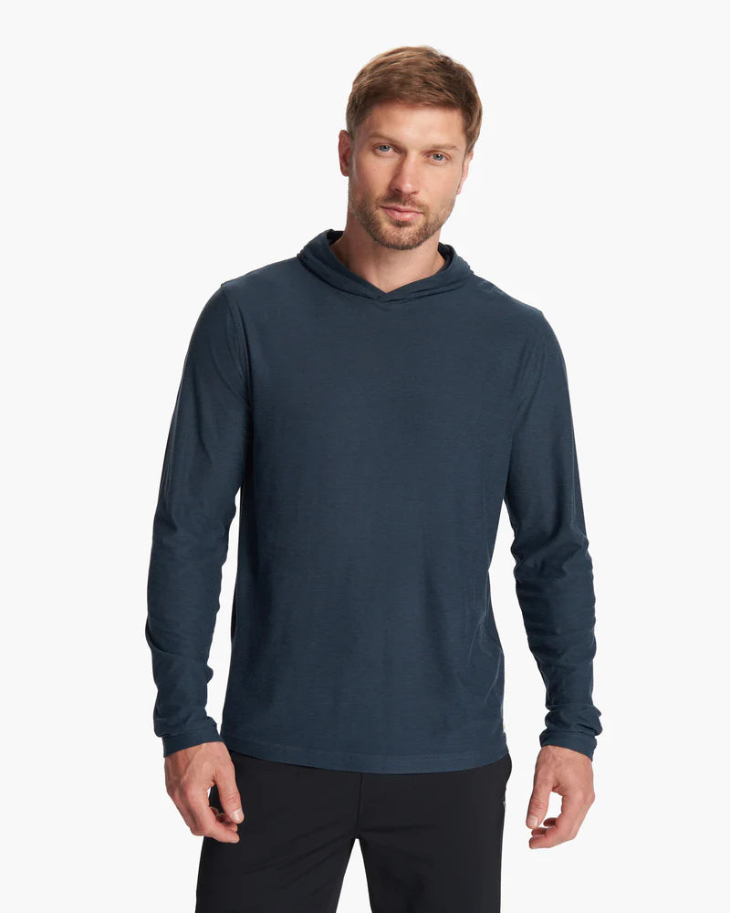 Vuori M's Strato Tech Hoodie | Navy Heather 