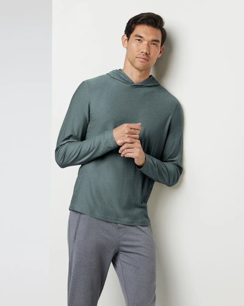 Vuori M's Strato Tech Hoodie | Smoked Beryl
