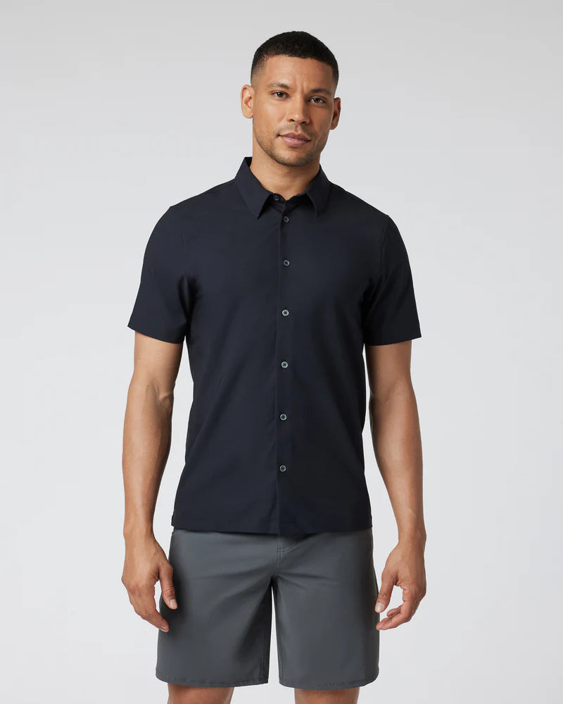 Vuori S/S Manhattan Button Down | Black