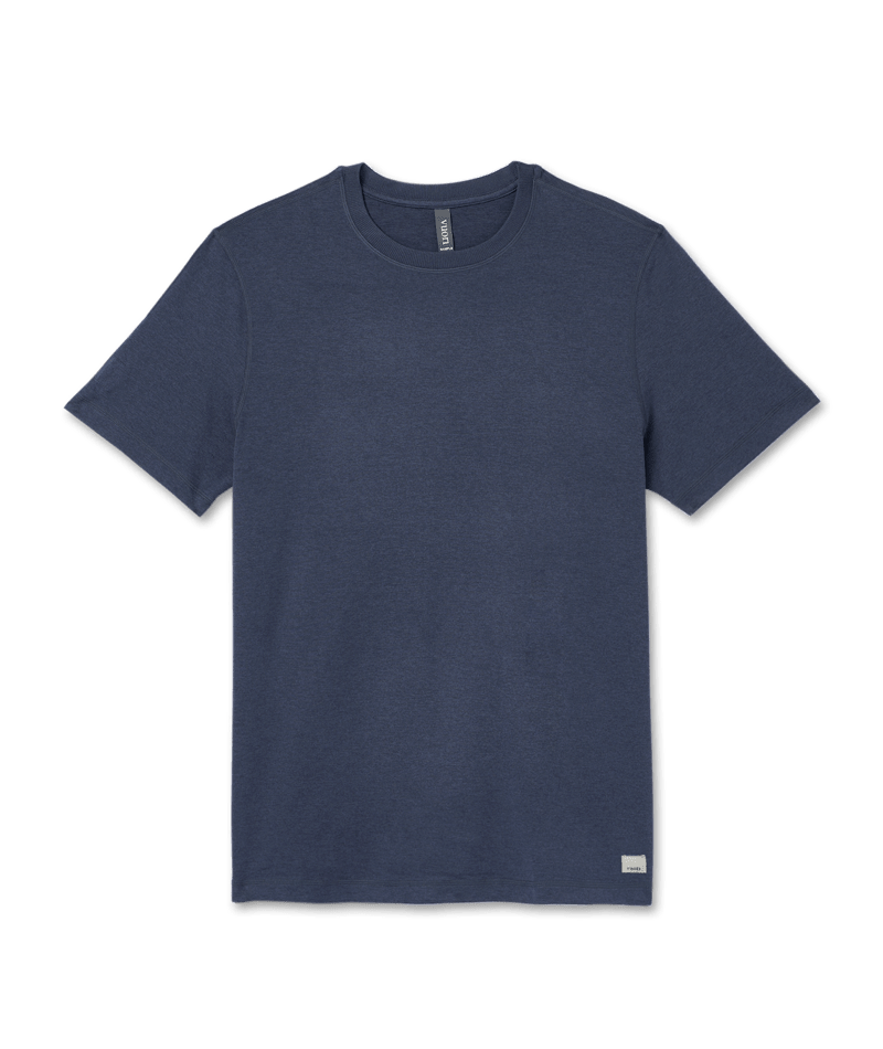  blue t-shirt on a plain background