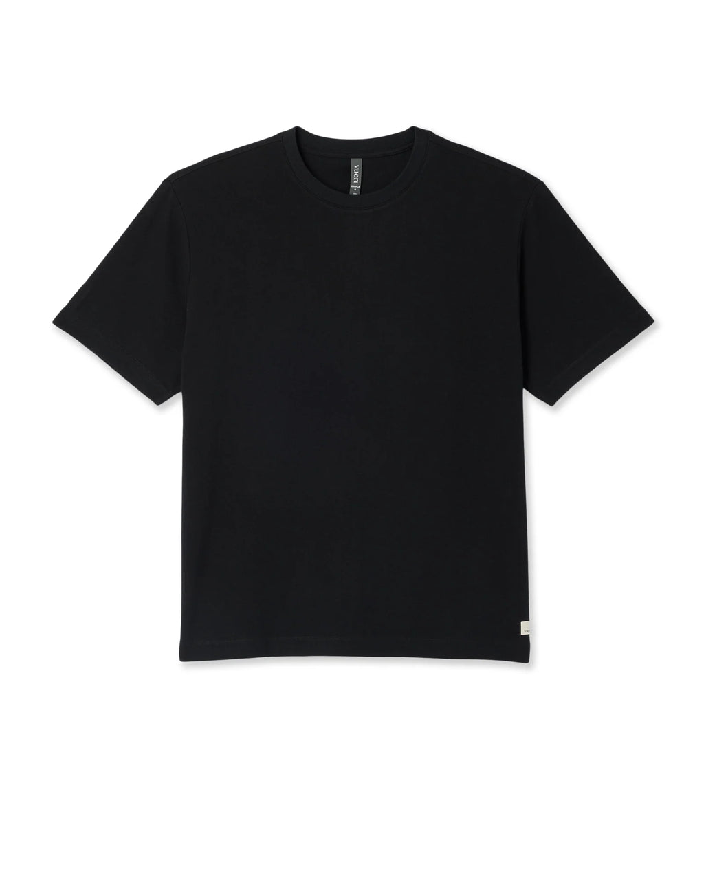 Black t-shirt on a white background