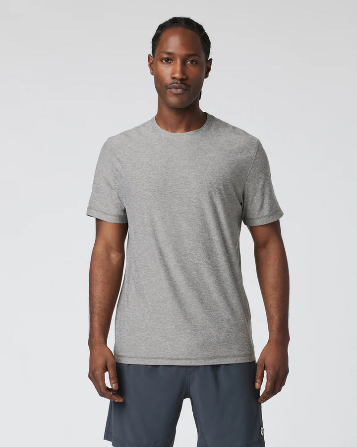 Vuori Men's Strato Tech Tee | Heather Grey