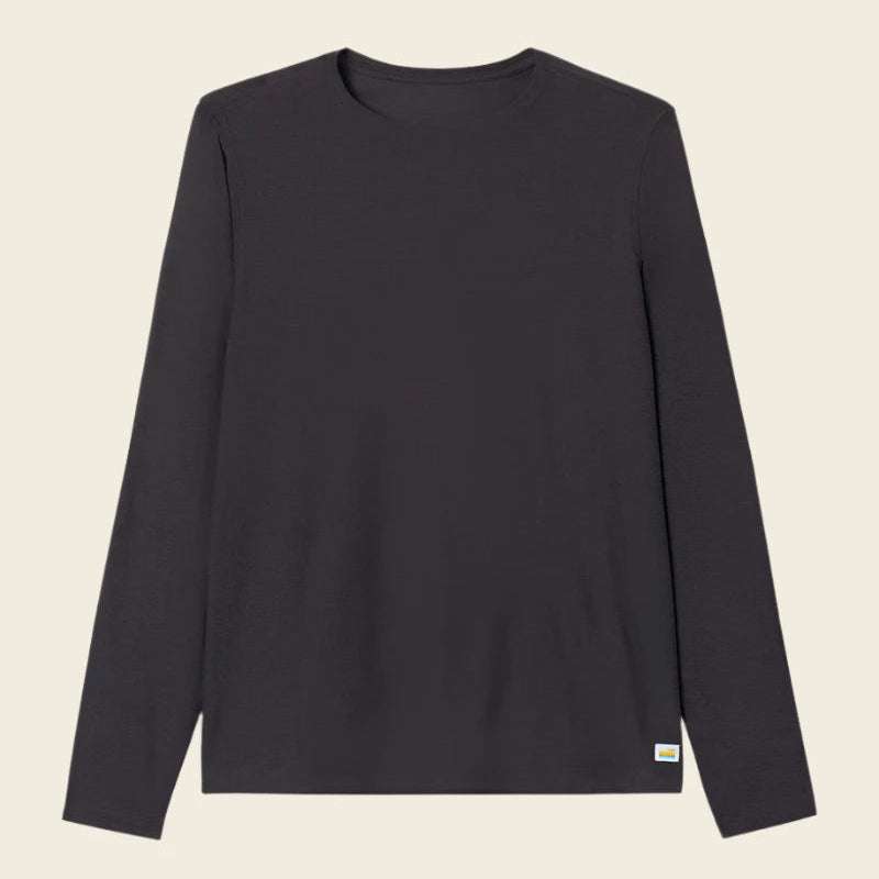 Vuori M's Long-Sleeve Strato Tech Tee | Charcoal Heather