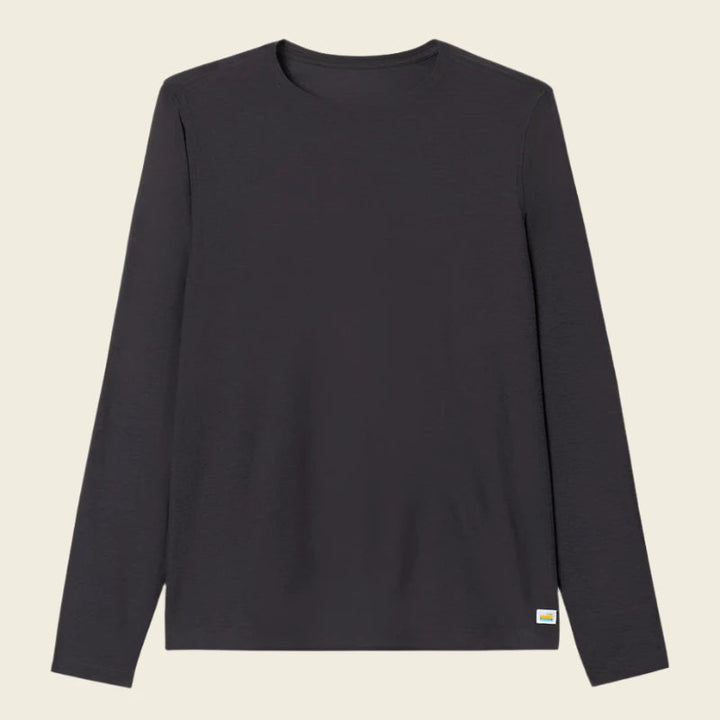Vuori M's Long-Sleeve Strato Tech Tee | Charcoal Heather