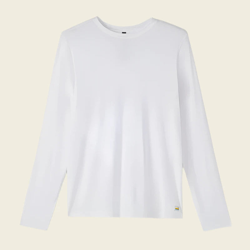 Vuori M's Long-Sleeve Strato Tech Tee | White