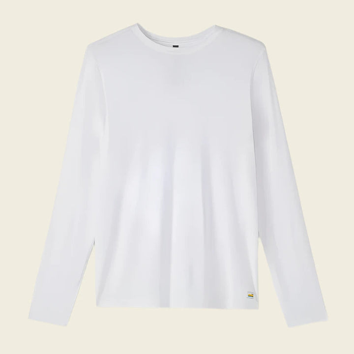 Vuori M's Long-Sleeve Strato Tech Tee | White