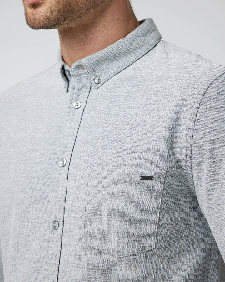 Vuori Long-Sleeve Ace Button Down | Light Grey