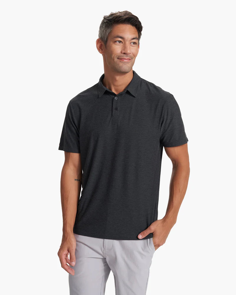 Vuori M's Strato Tech Polo | Charcoal Heather