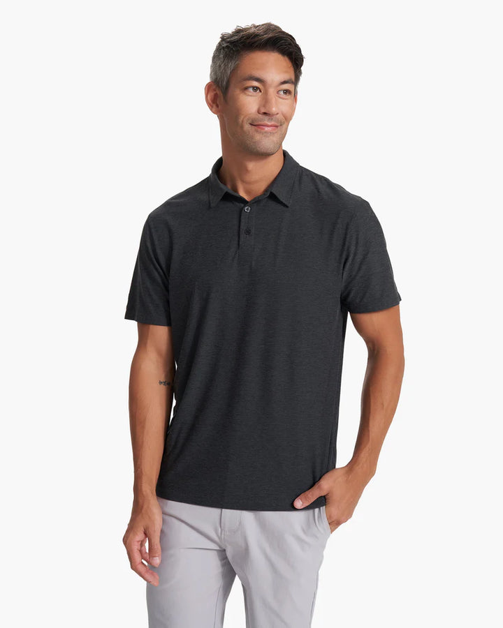 Vuori M's Strato Tech Polo | Charcoal Heather