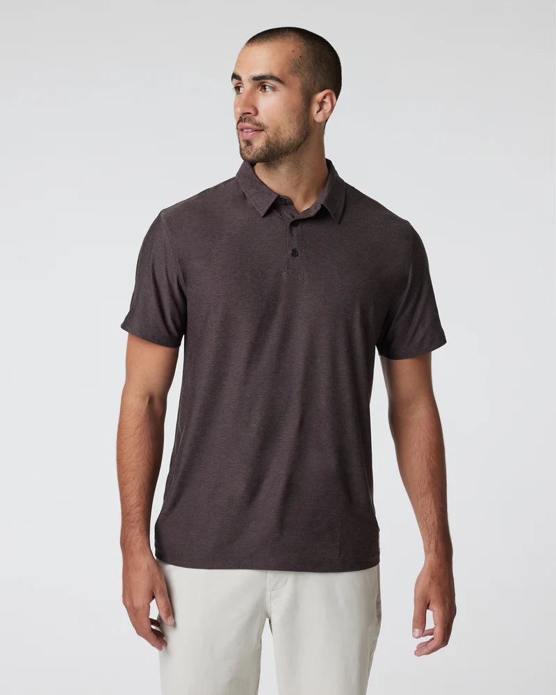 Vuori Men's Strato Tech Polo | Sangria Heather
