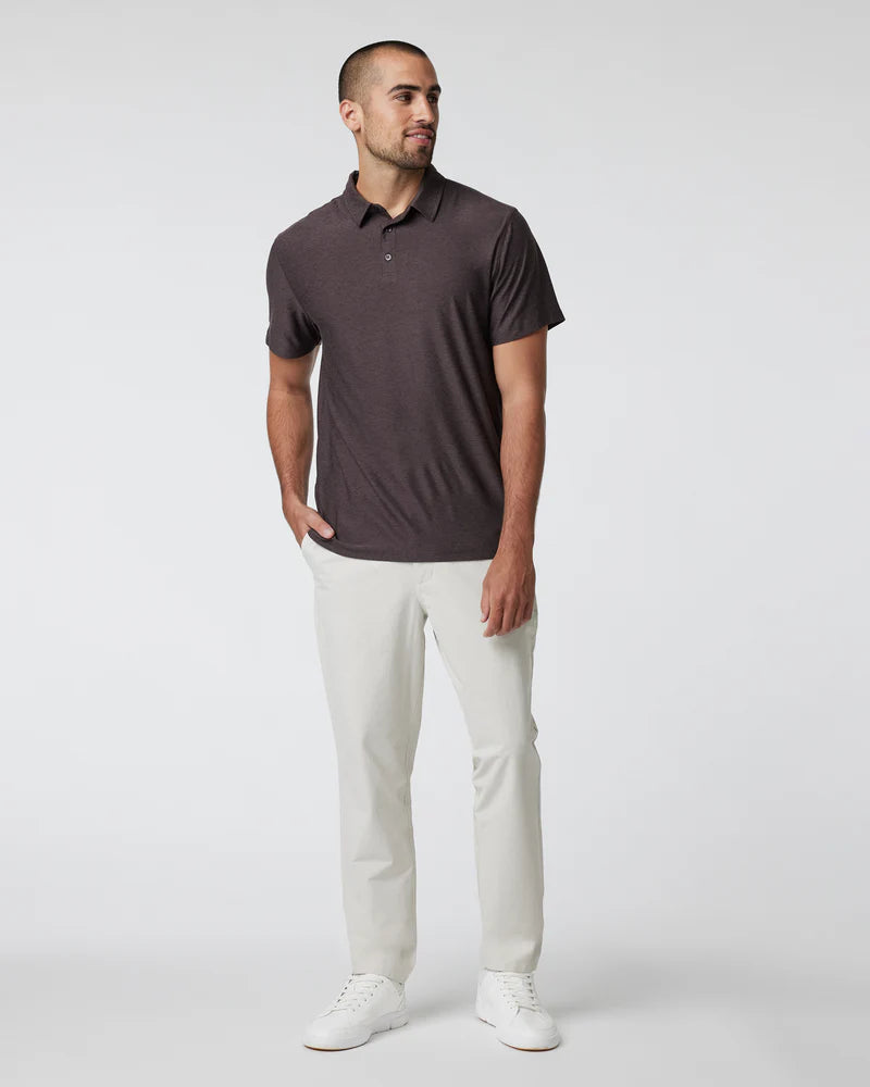 Vuori Men's Strato Tech Polo | Sangria Heather