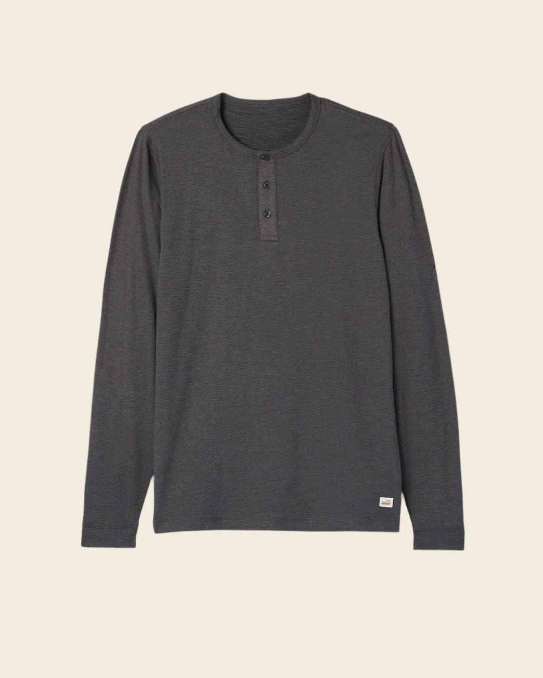 Vuori M's L/S Ease Performance Henley | Charcoal Heather