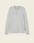Vuori M's L/S Ease Performance Henley | Light Grey Heather