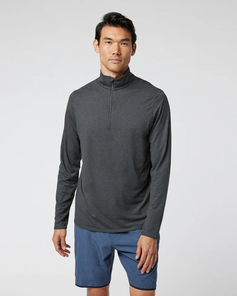 Vuori Men's Ease Performance Half Zip | Charcoal Heather
