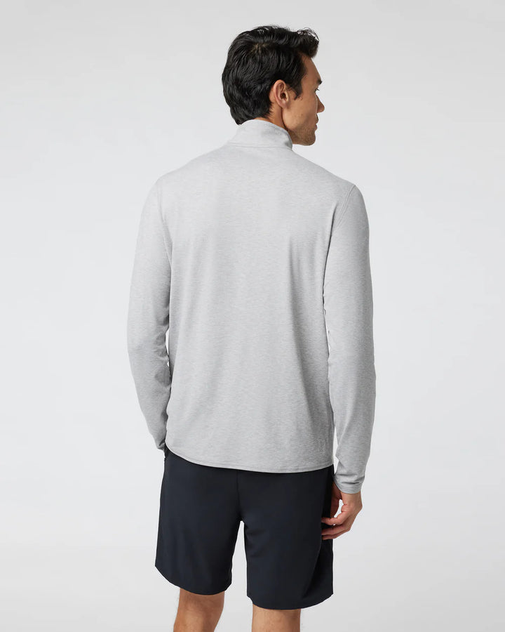 Vuori M's Ease Performance Half Zip 2.0 | Light Heather Grey