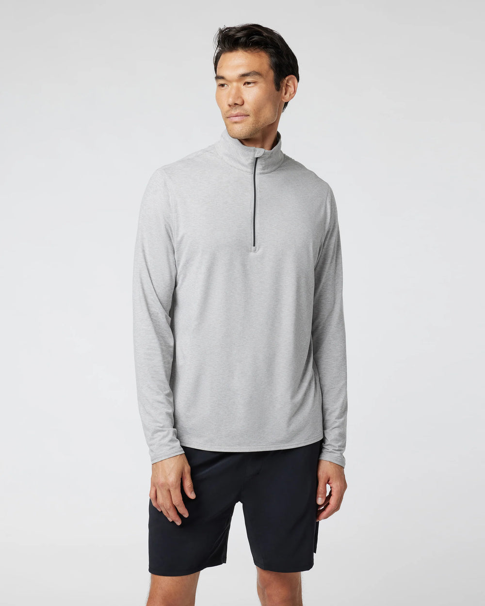 Vuori M's Ease Performance Half Zip 2.0 | Light Heather Grey