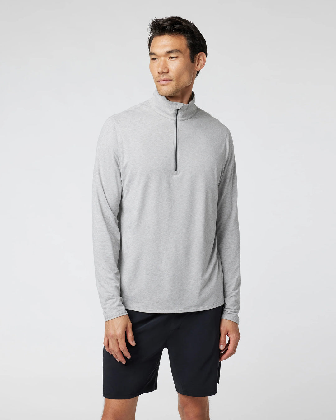 Vuori M's Ease Performance Half Zip 2.0 | Light Heather Grey