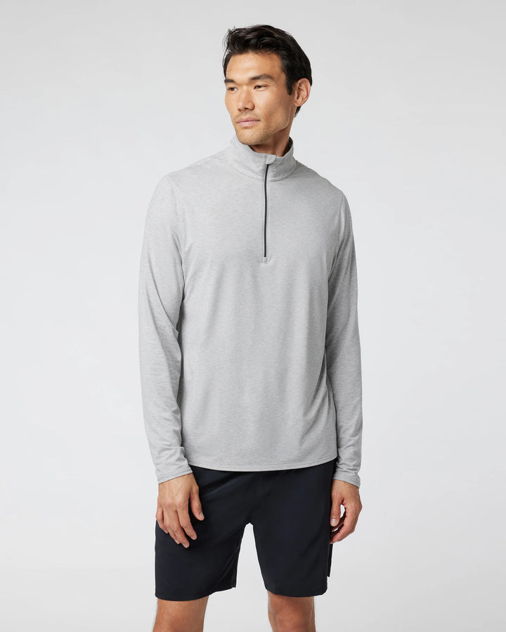 Vuori M's Ease Performance Half Zip 2.0 | Light Heather Grey
