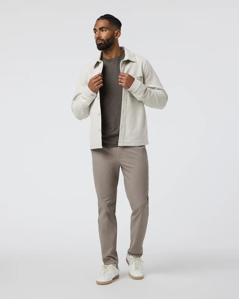 Vuori Beldon Shirt Jacket Knit Twill | Oatmeal