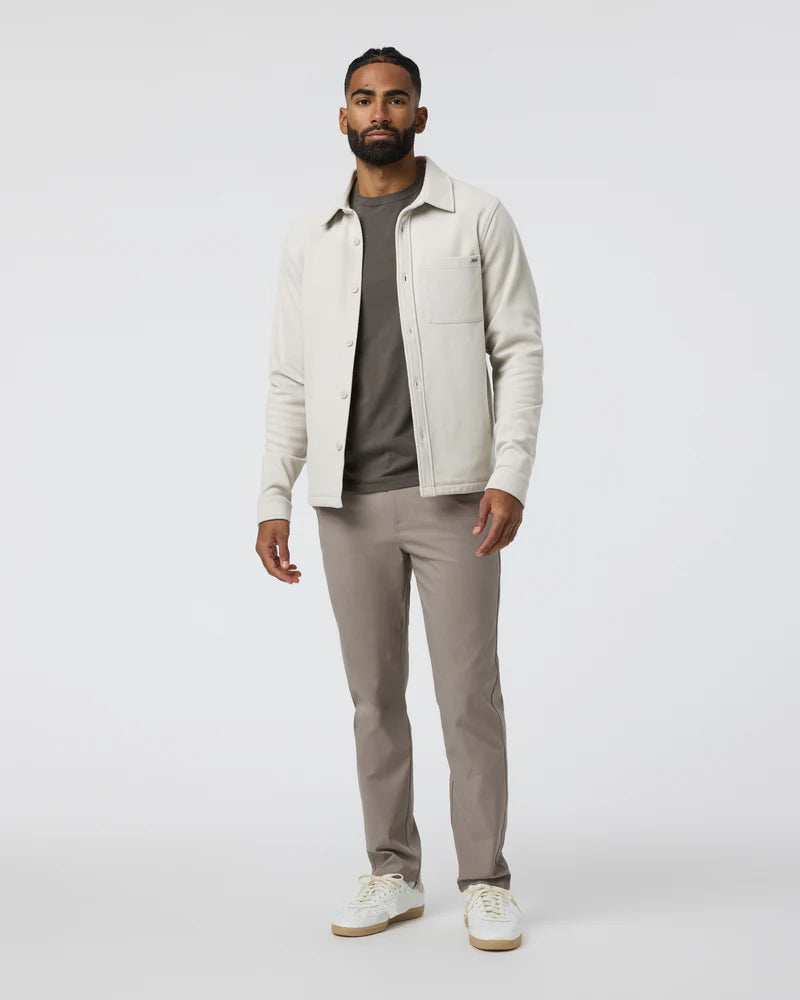 Vuori Beldon Shirt Jacket Knit Twill | Oatmeal