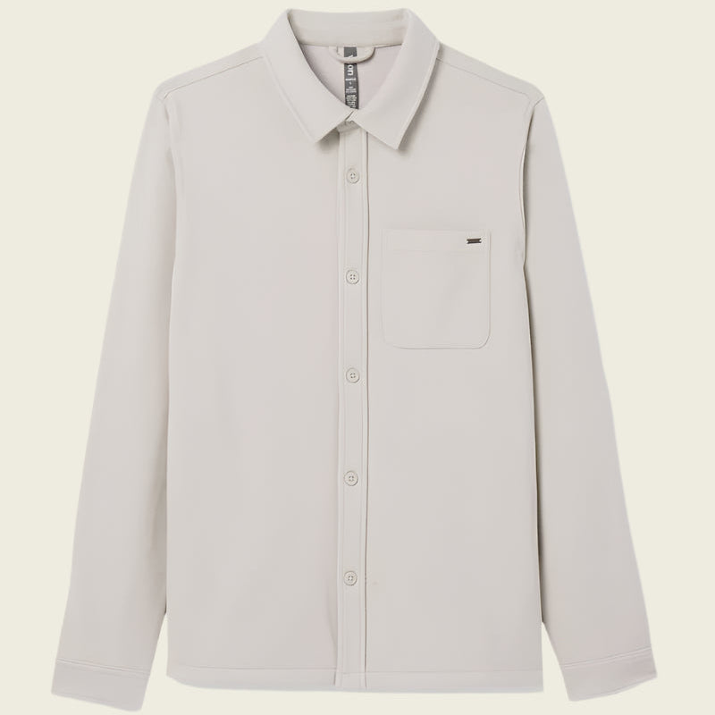 Vuori Beldon Shirt Jacket Knit Twill | Oatmeal