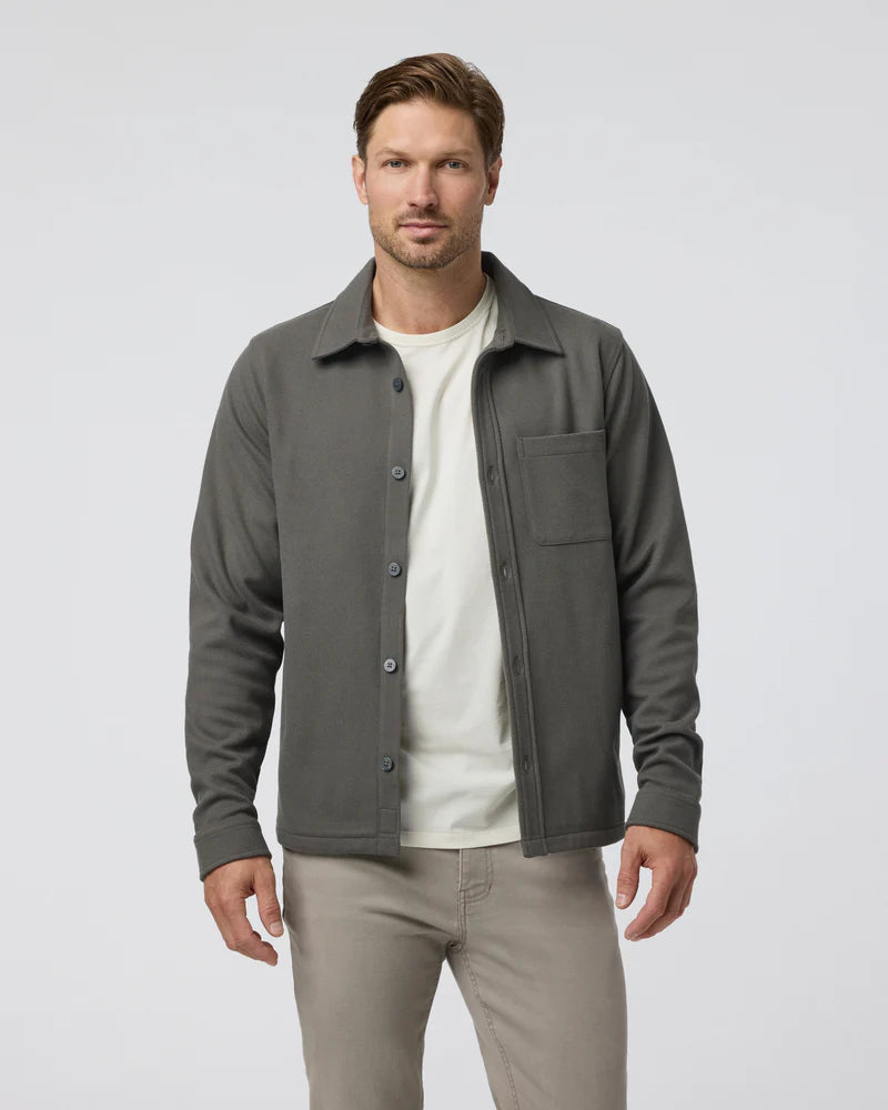 Vuori Beldon Shirt Jacket Knit Twill | Oregano