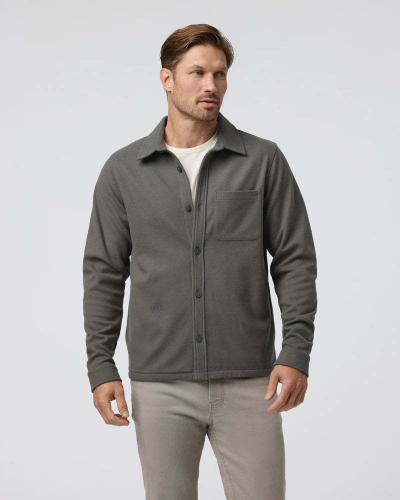 Vuori Beldon Shirt Jacket Knit Twill | Oregano